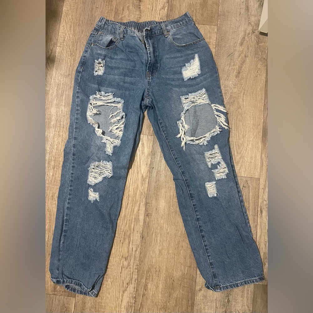 Distressed Blue Women's Jeans